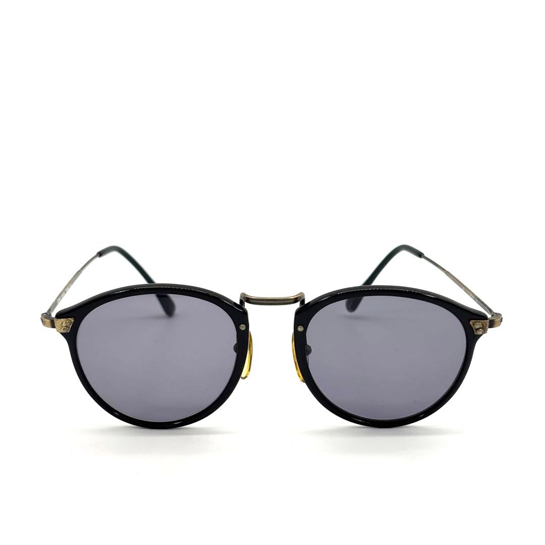 GIORGIO ARMANI ジョルジオアルマーニ ヴィンテージサングラス ウェリントン ブラック/アンティークゴールド