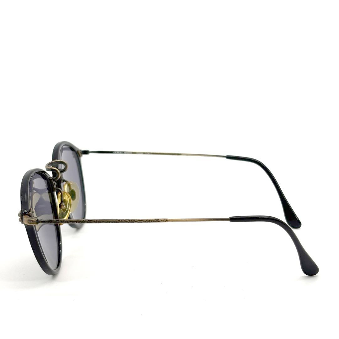 GIORGIO ARMANI ジョルジオアルマーニ ヴィンテージサングラス ウェリントン ブラック/アンティークゴールド