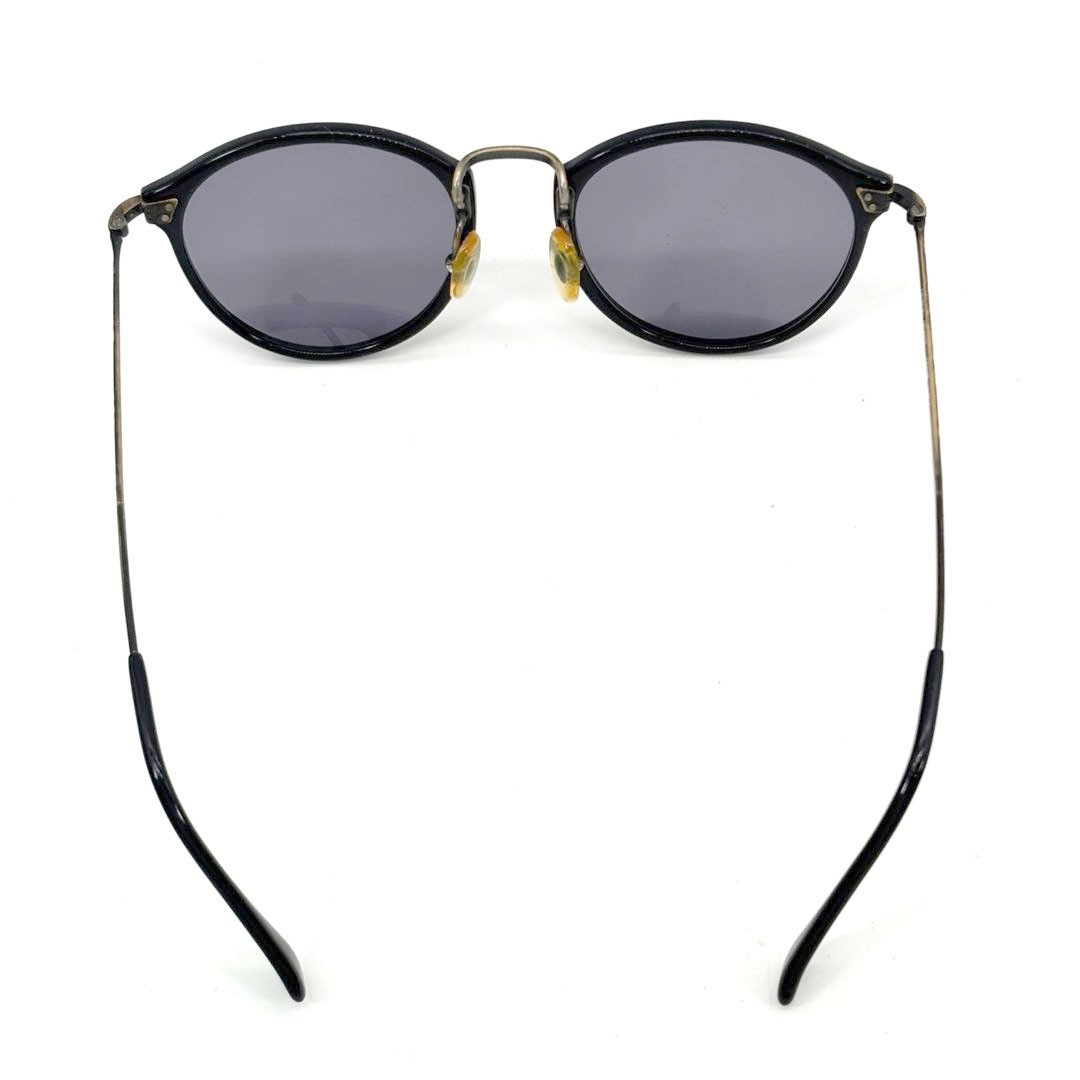 GIORGIO ARMANI ジョルジオアルマーニ ヴィンテージサングラス ウェリントン ブラック/アンティークゴールド