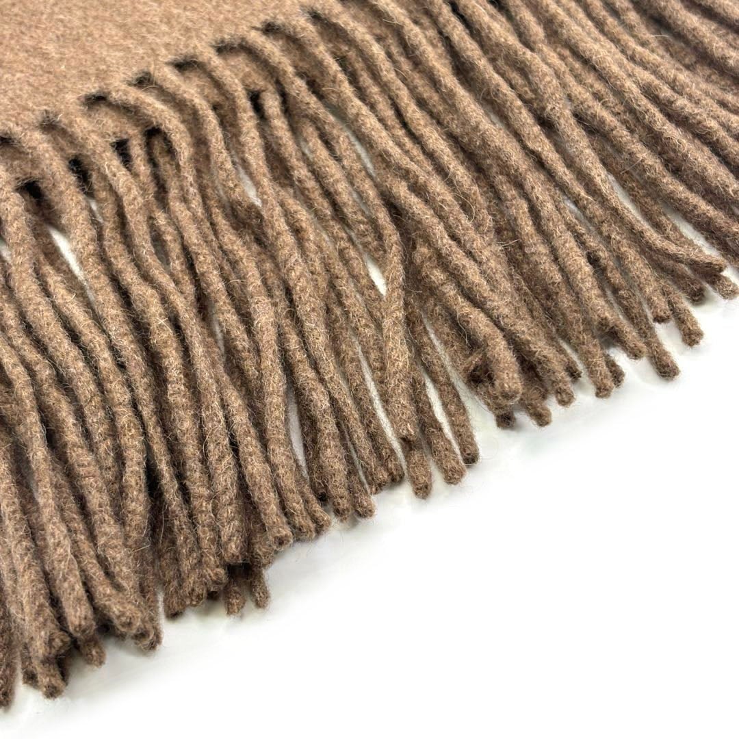 HERMES エルメス マフラー レクトヴェルソ ロゴ刺繍 カシミヤ100