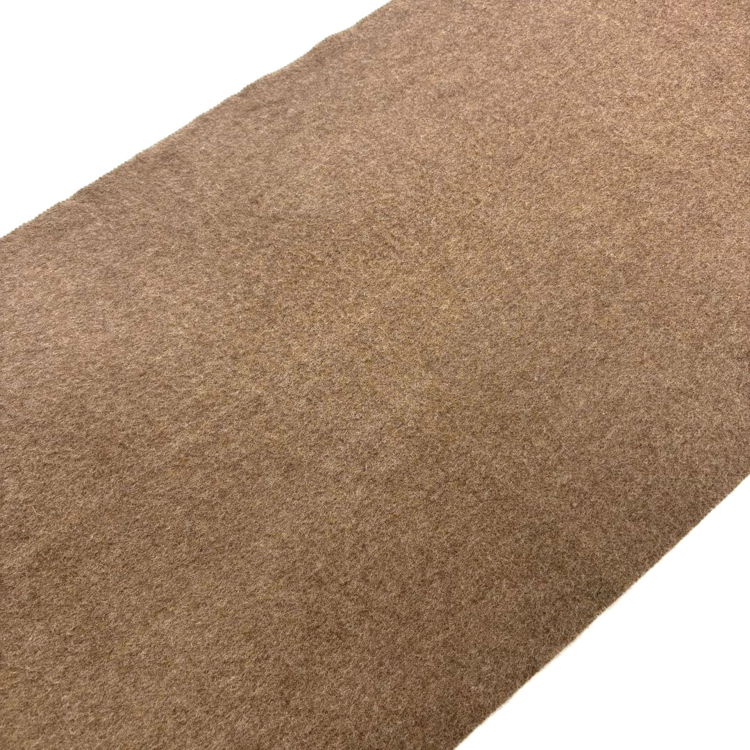 HERMES エルメス マフラー レクトヴェルソ ロゴ刺繍 カシミヤ100% ブラウン系 イングランド製 ※ソルド品