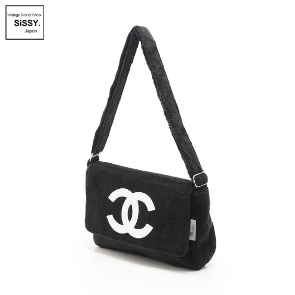 □シャネル□ ココマーク ショルダーバッグ パイル ブラック