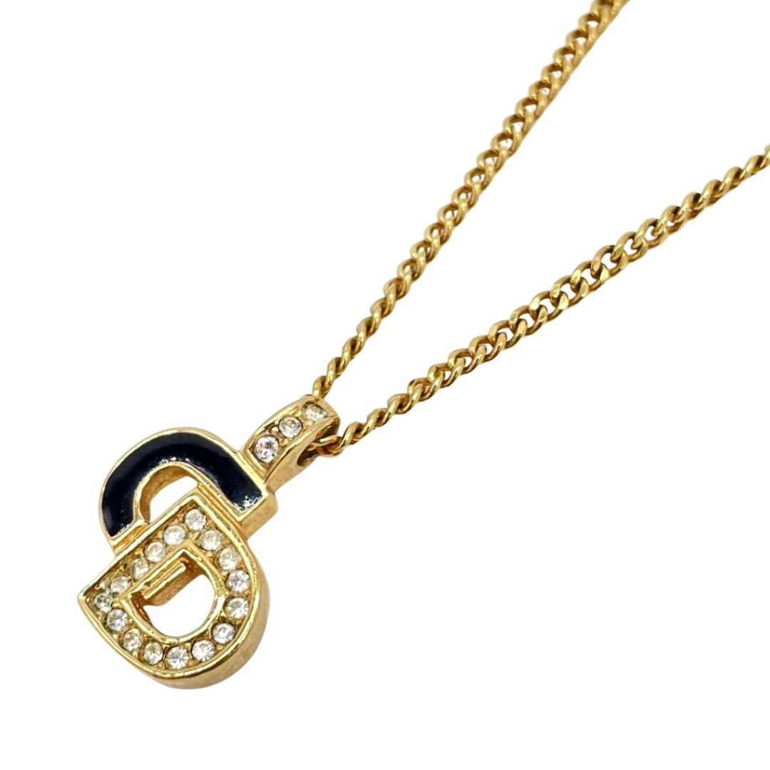 Christian Dior クリスチャンディオール ネックレス ラインストーン CD 店長一押し クリスチャンディオール ラインストーン ネックレス Dior Christian ネックレス