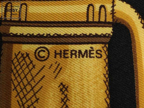 HERMES エルメス カレ90 スカーフ 「GRAND UNIFORME」 シルク ブラック マルチカラー