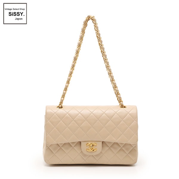 CHANEL マトラッセ ゴールド金具 ラムスキン Wフラップ □シャネル□ マトラッセ Wフラップ Wチェーンショルダーバッグ