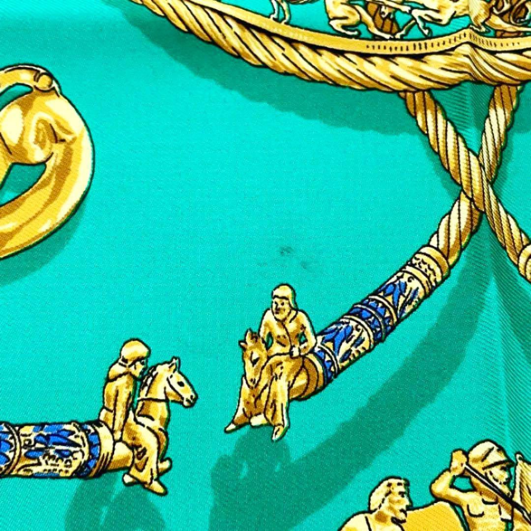 LES CAVALIERS D'OR 　エルメス　カレ90　黄金の騎士　スカーフ HERMES エルメス ストール スカーフ 『LES CAVALIERS D'OR（黄金