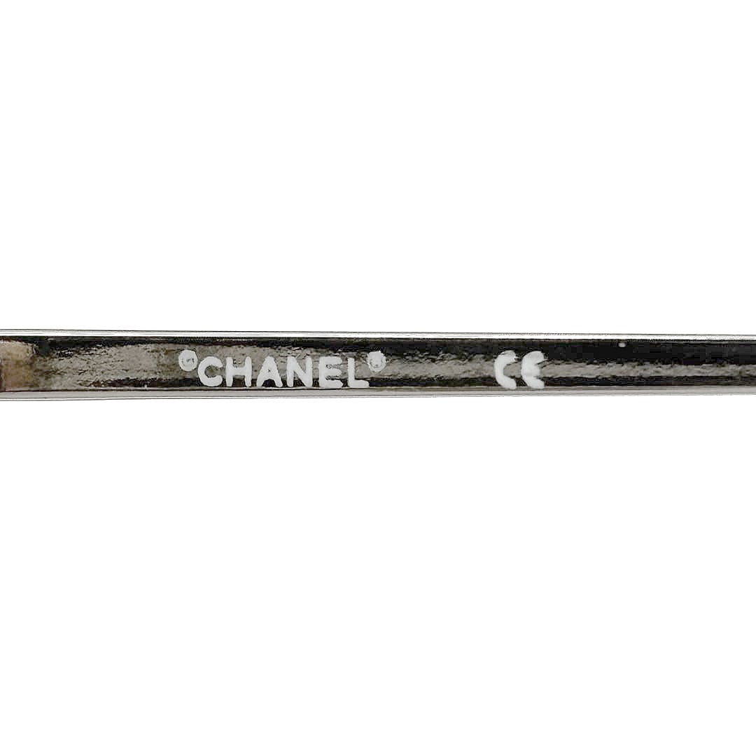 CHANEL シャネル サングラス シルバー金具 メタルフレーム イタリー 製 CHANEL シャネル サングラス メタルフレーム チェーンモチーフ