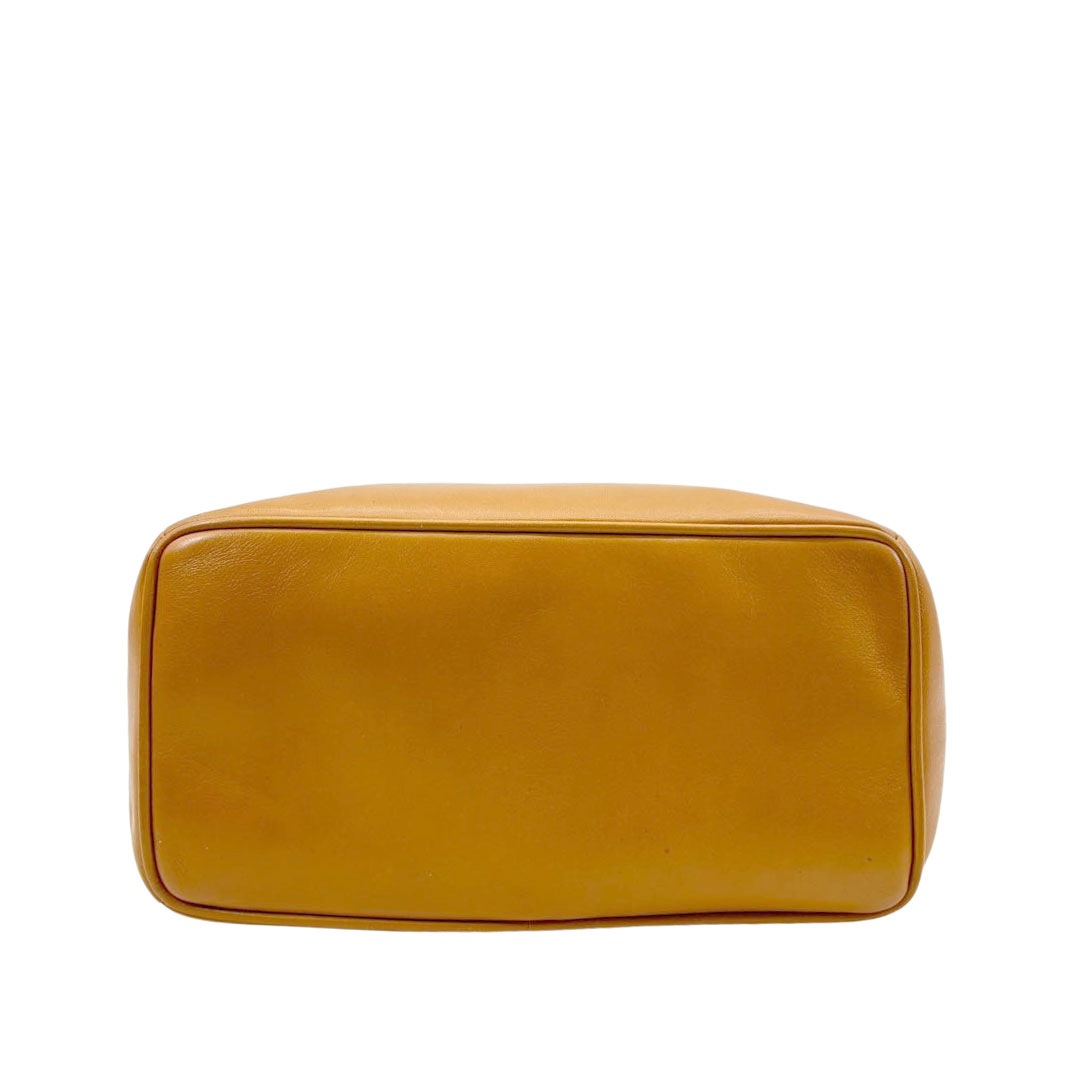 Christian Dior クリスチャンディオール 2WAYハンドバッグ カナージュ レザー キャメル ゴールド金具