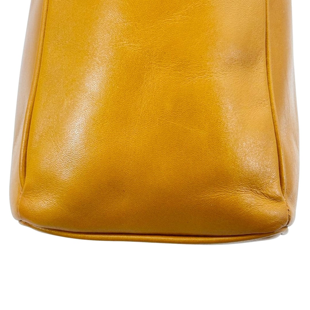 Christian Dior クリスチャンディオール 2WAYハンドバッグ カナージュ レザー キャメル ゴールド金具