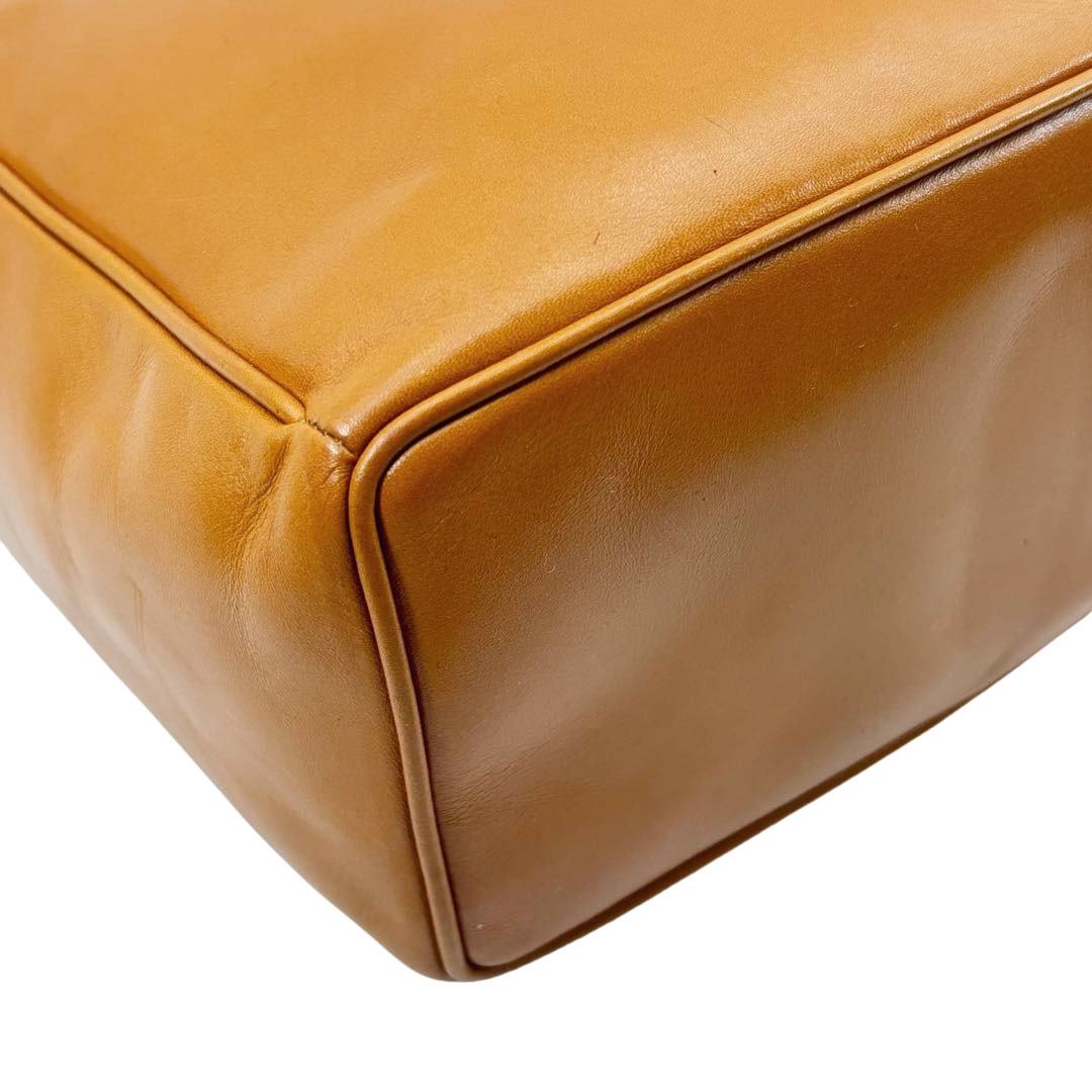 Christian Dior クリスチャンディオール 2WAYハンドバッグ カナージュ レザー キャメル ゴールド金具