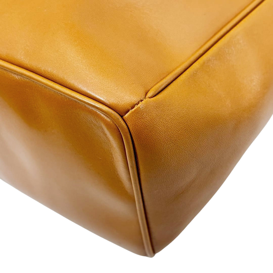 Christian Dior クリスチャンディオール 2WAYハンドバッグ カナージュ レザー キャメル ゴールド金具