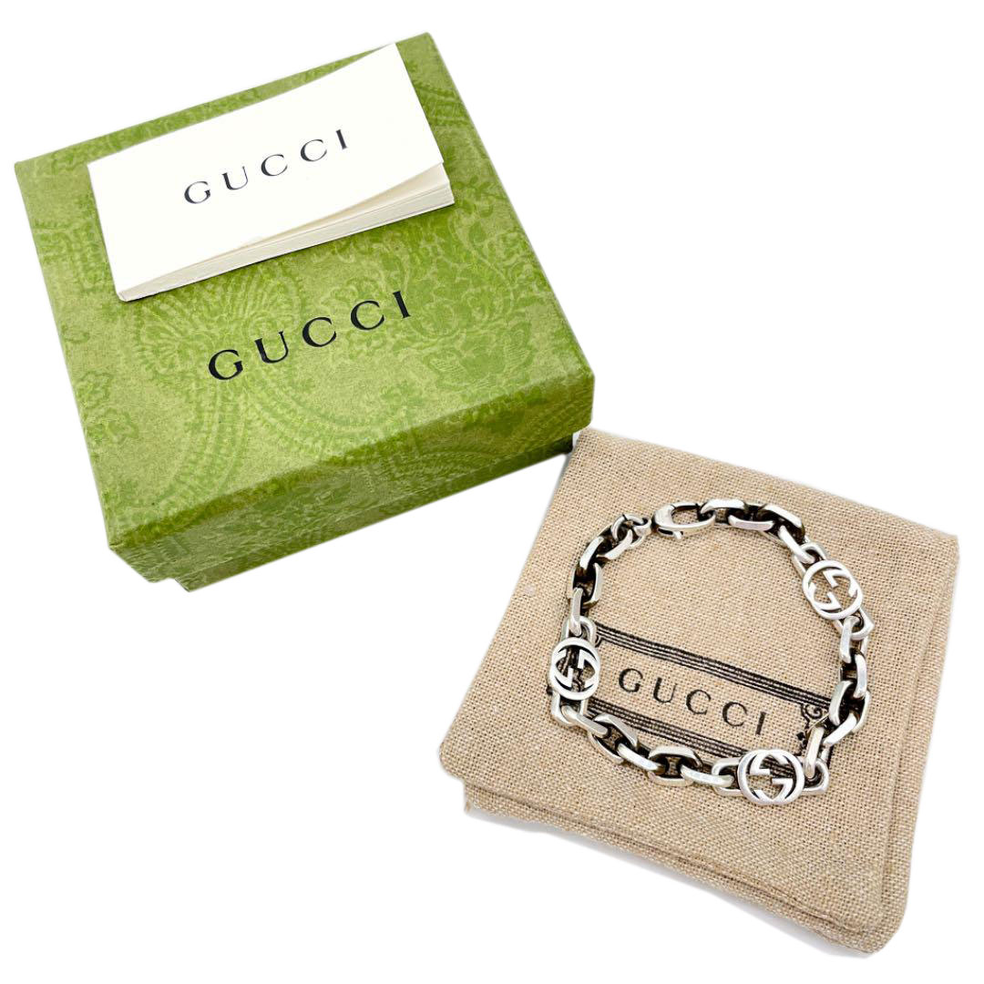 GUCCI グッチ インターロッキングG シルバー ブレスレット Ag925 