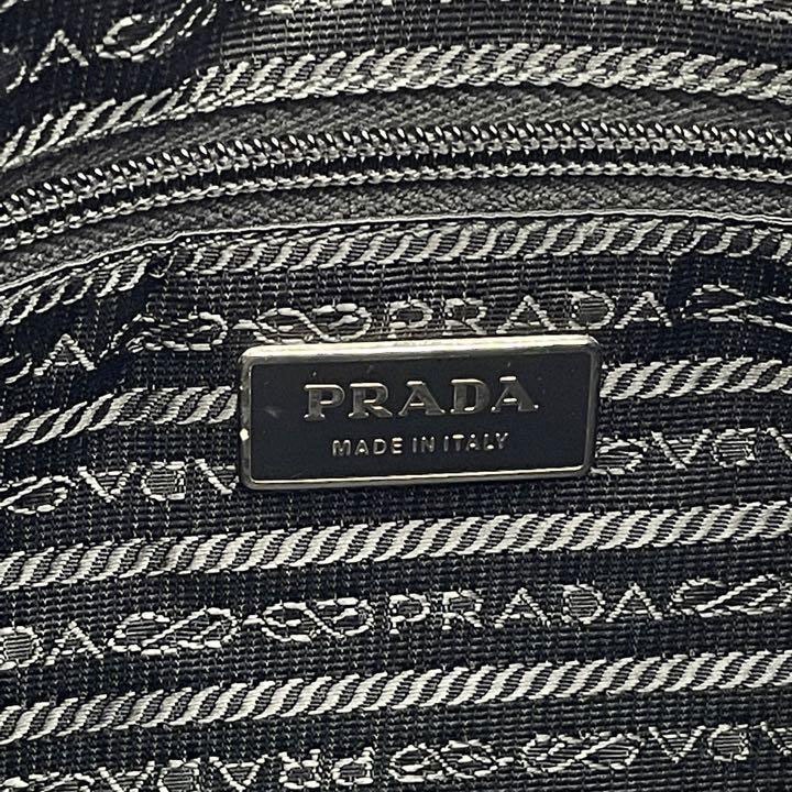 PRADA プラダ 斜め掛けショルダーバッグ ナイロン レザー ブラック BT0426
