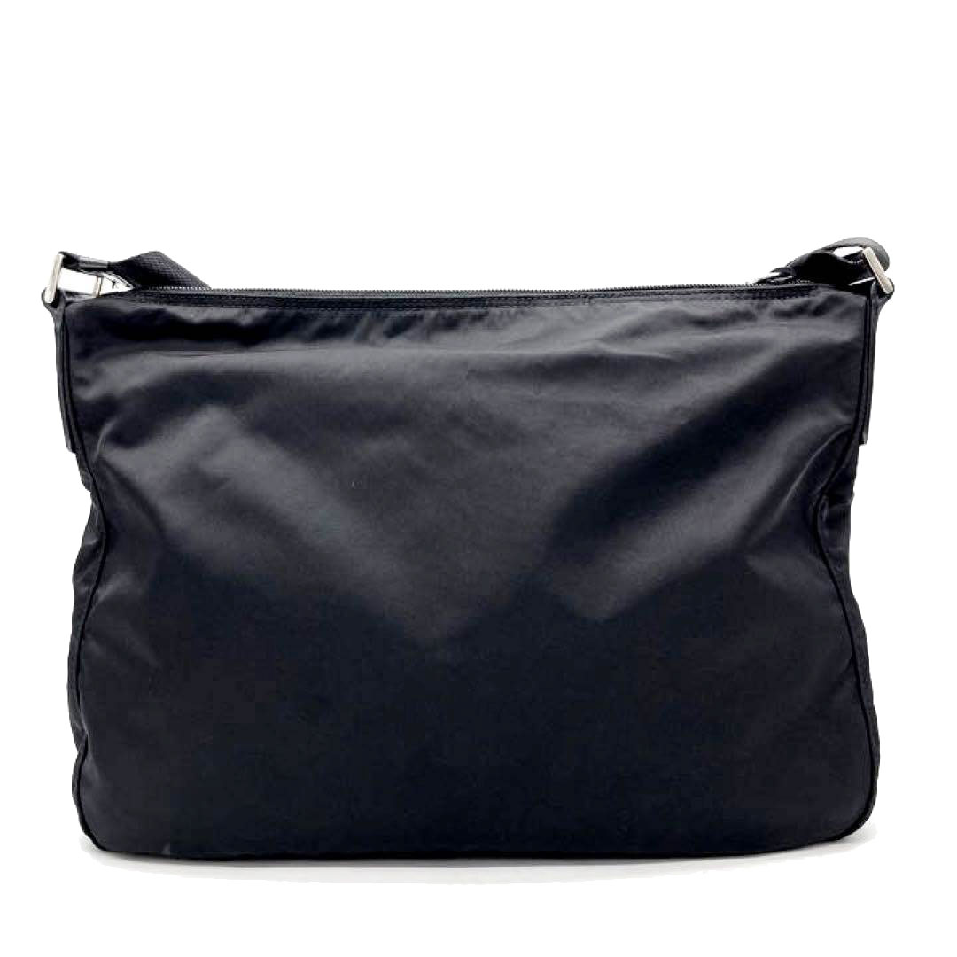 PRADA プラダ 斜め掛けショルダーバッグ ナイロン レザー ブラック