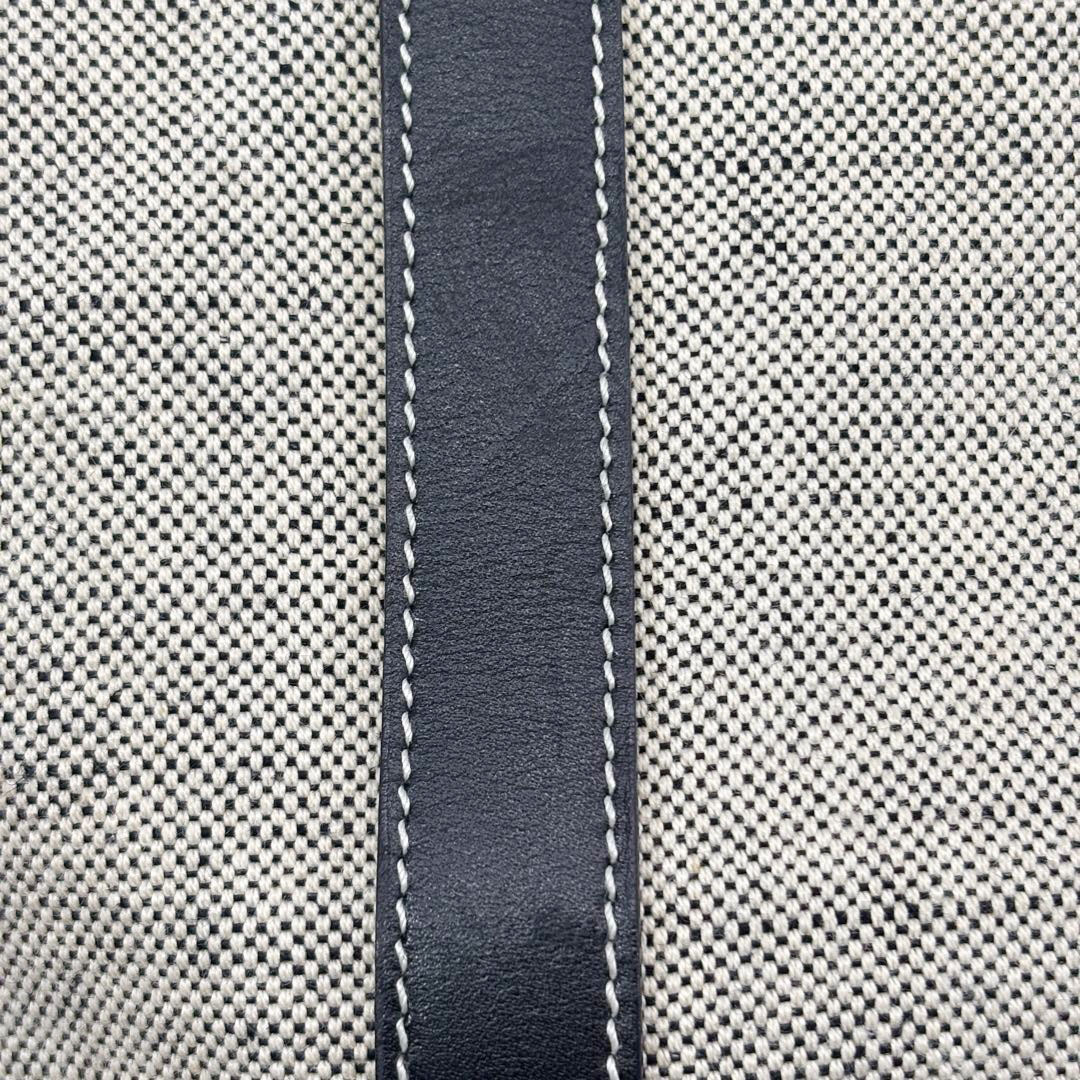 PRADA プラダ トートバッグ キャンバス/レザー グレー/ブラック