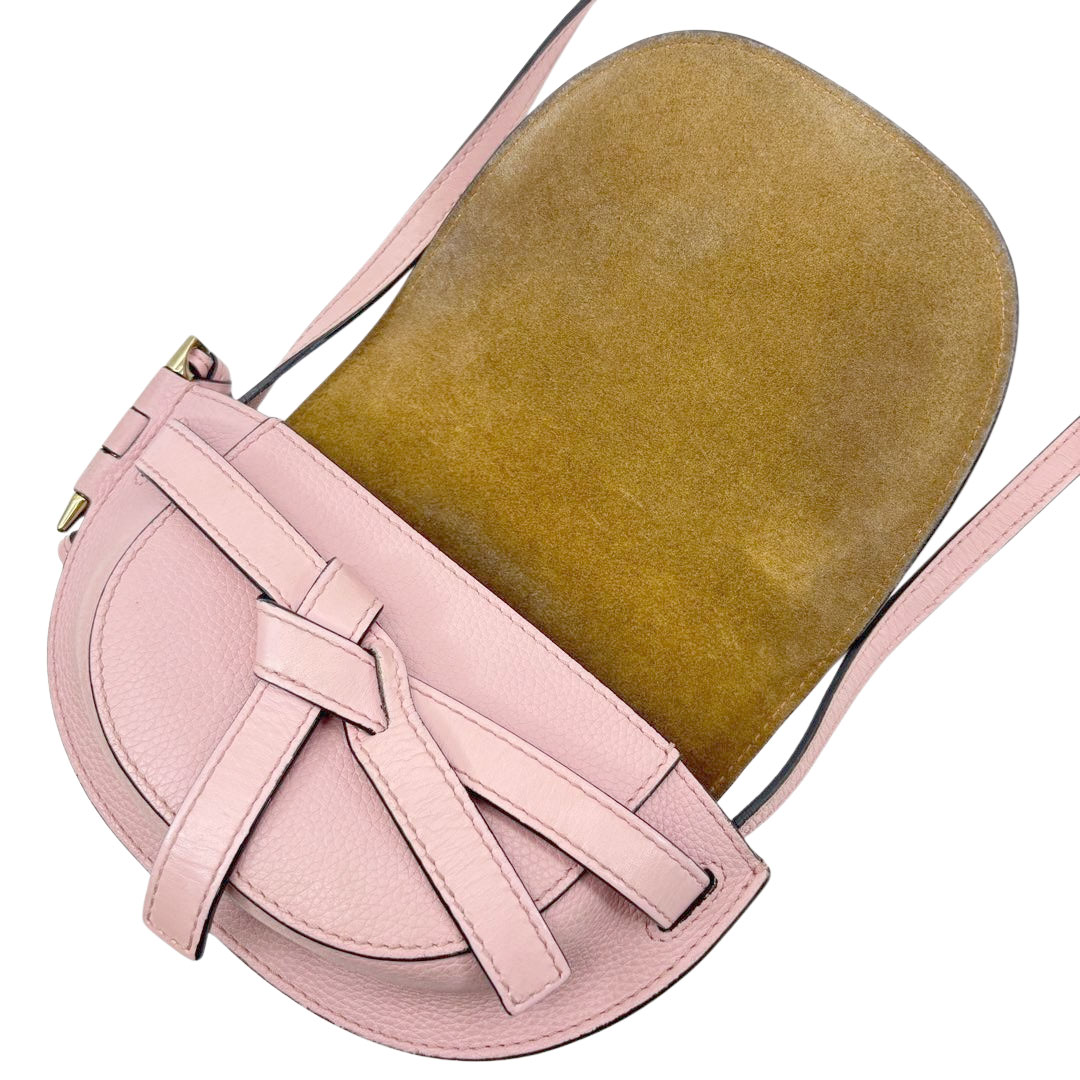 LOEWE ロエベ ゲートバッグ ミニ ショルダーバッグ レザー ライトピンク 321.12.U62