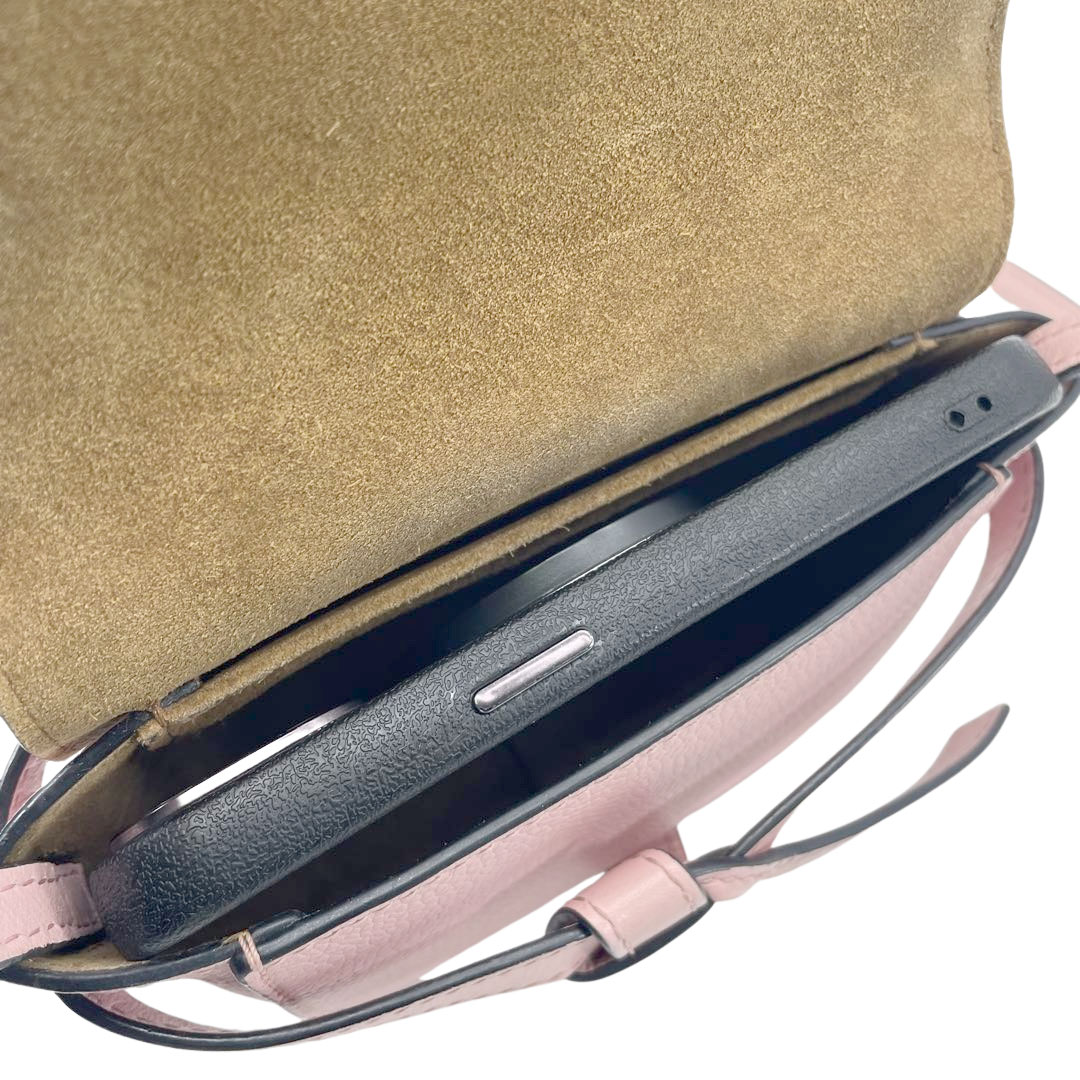 LOEWE ロエベ ゲートバッグ ミニ ショルダーバッグ レザー ライトピンク 321.12.U62