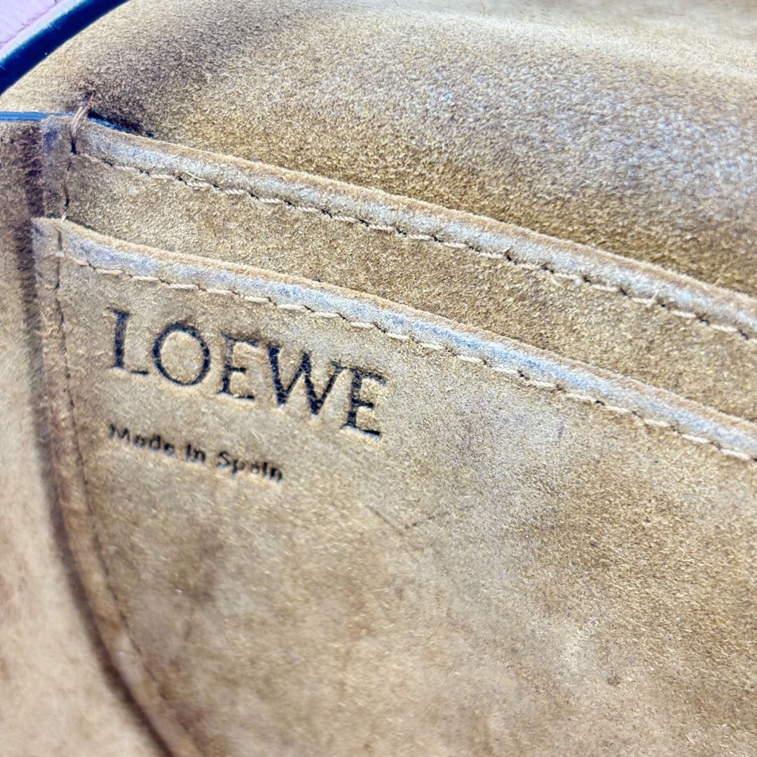 LOEWE ロエベ ゲートバッグ ミニ ショルダーバッグ レザー ライトピンク 321.12.U62