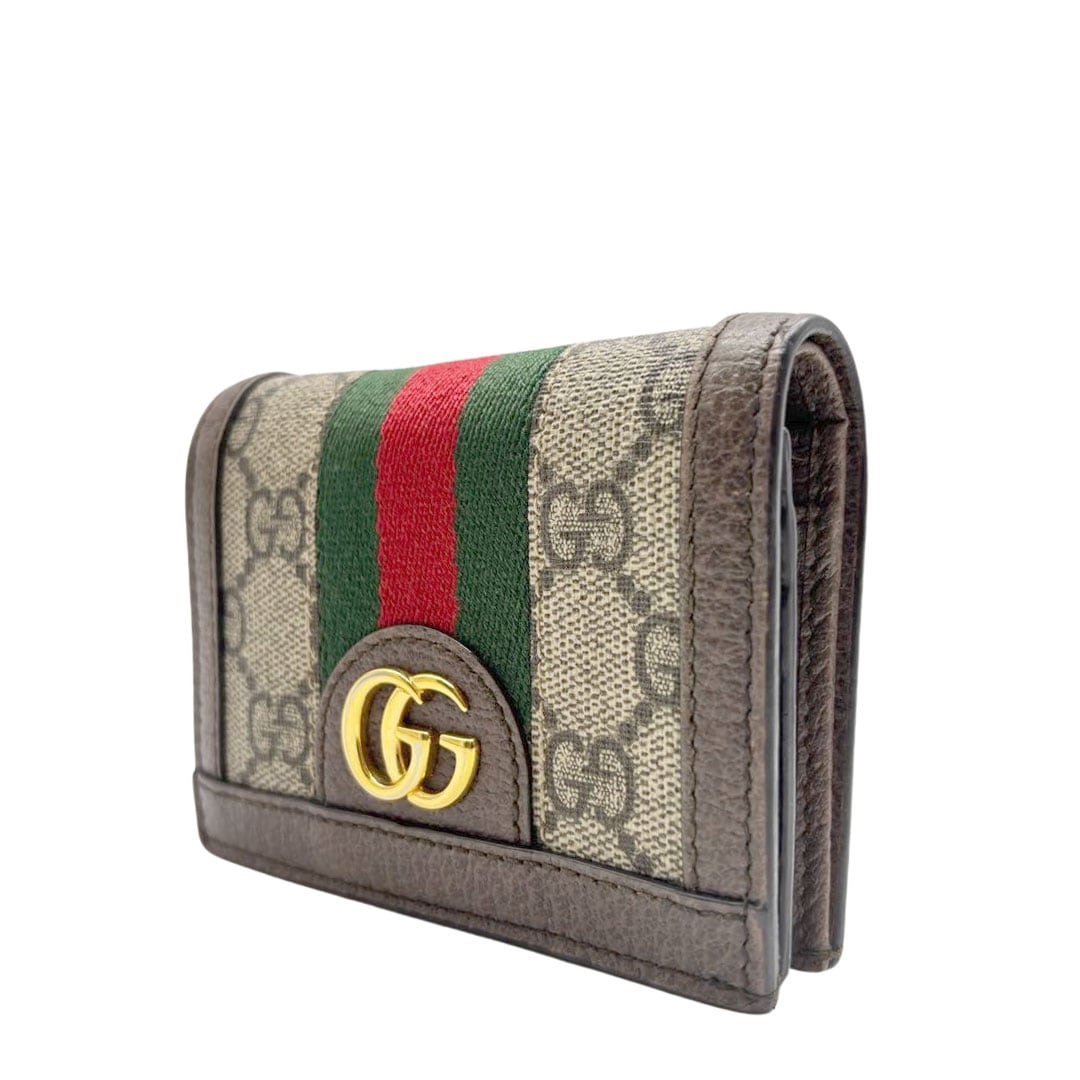 GUCCI グッチ　オフィディア　財布　GGスプリーム キャンバス GUCCI グッチ オフィディア コンパクトウォレット カードケース GG