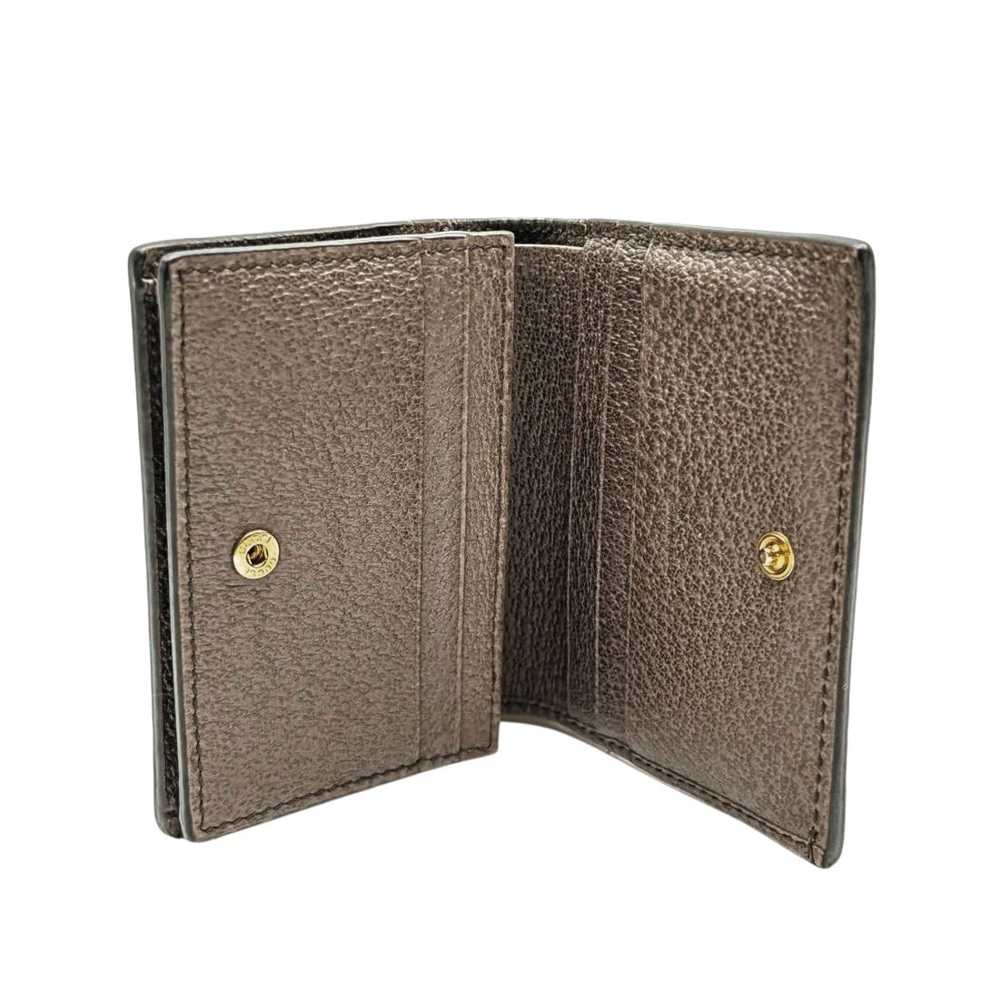 GUCCI グッチ オフィディア コンパクトウォレット  カードケース GGスプリームキャンバス/レザー ブラウン系 523155・0416