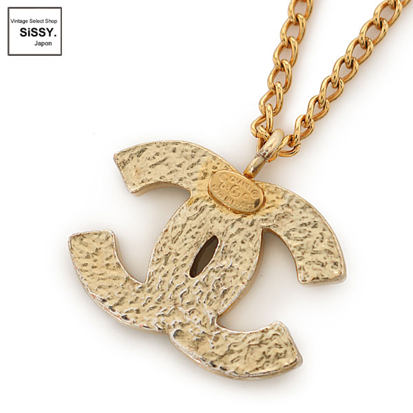 ■シャネル■ ココマーク ネックレス フェイクパール カラーストーン ゴールド ブラック アイボリー 03C 【CHANEL】