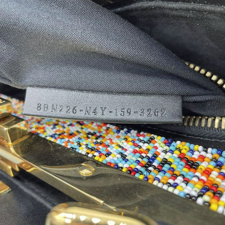 FENDI フェンディ 2WAY ハンドバッグ ピーカブー スペシャルオーダー レザー ビジュー ツイリー付き ブラック