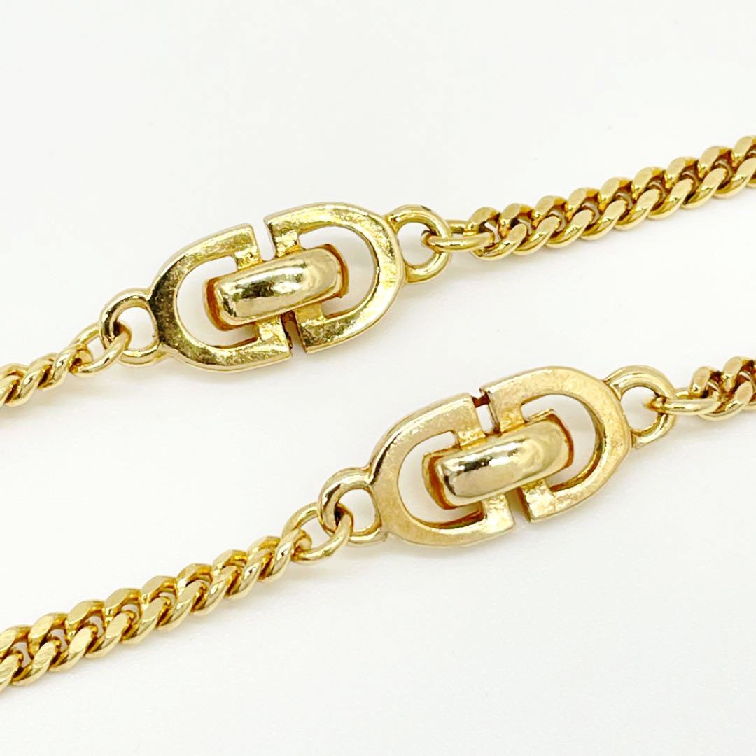 Christian Dior クリスチャンディオール ロングネックレス CDロゴ ゴールド