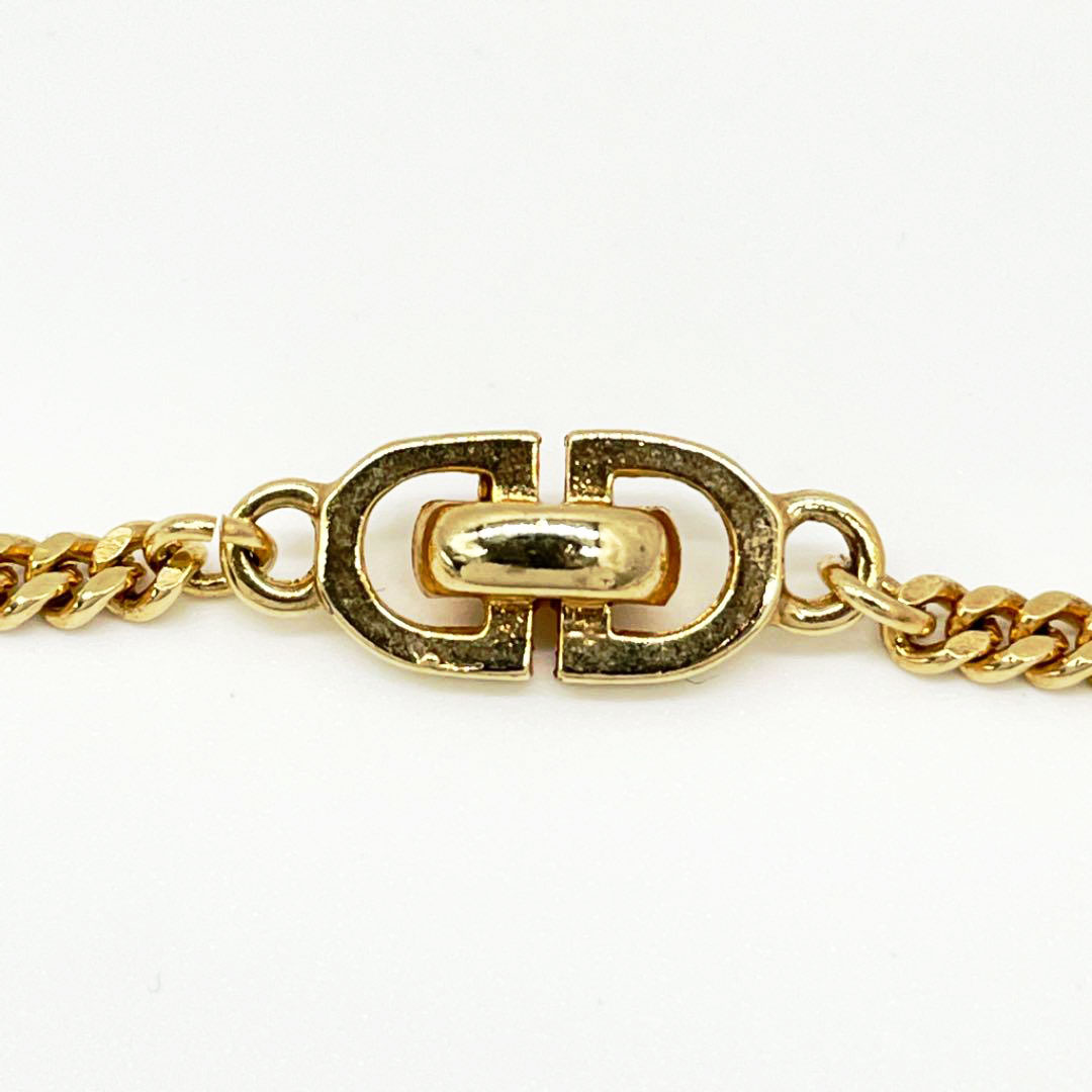 Christian Dior クリスチャンディオール ロングネックレス CDロゴ ゴールド