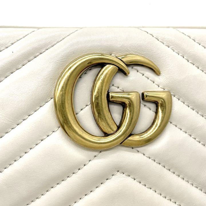 GUCCI グッチ GGマーモント スモールショルダーバッグ レザー