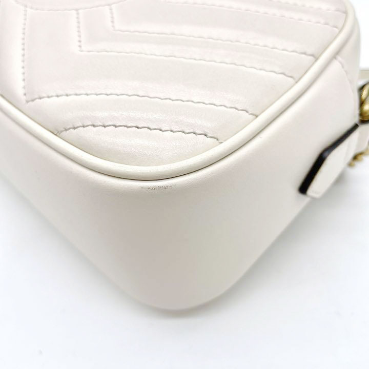 グッチ　GGマーモント　チェーン ショルダーバッグ　ホワイト　447632 GUCCI グッチ ショルダーバッグ GGマーモント ホワイト 447632