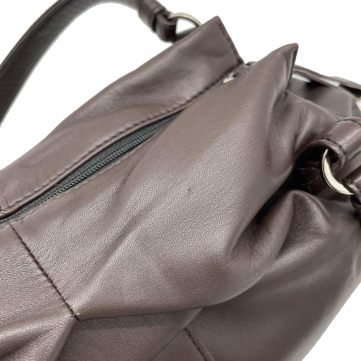 LOEWE ロエベ ハンドバッグ アナグラム ナッパレザー ブラウン