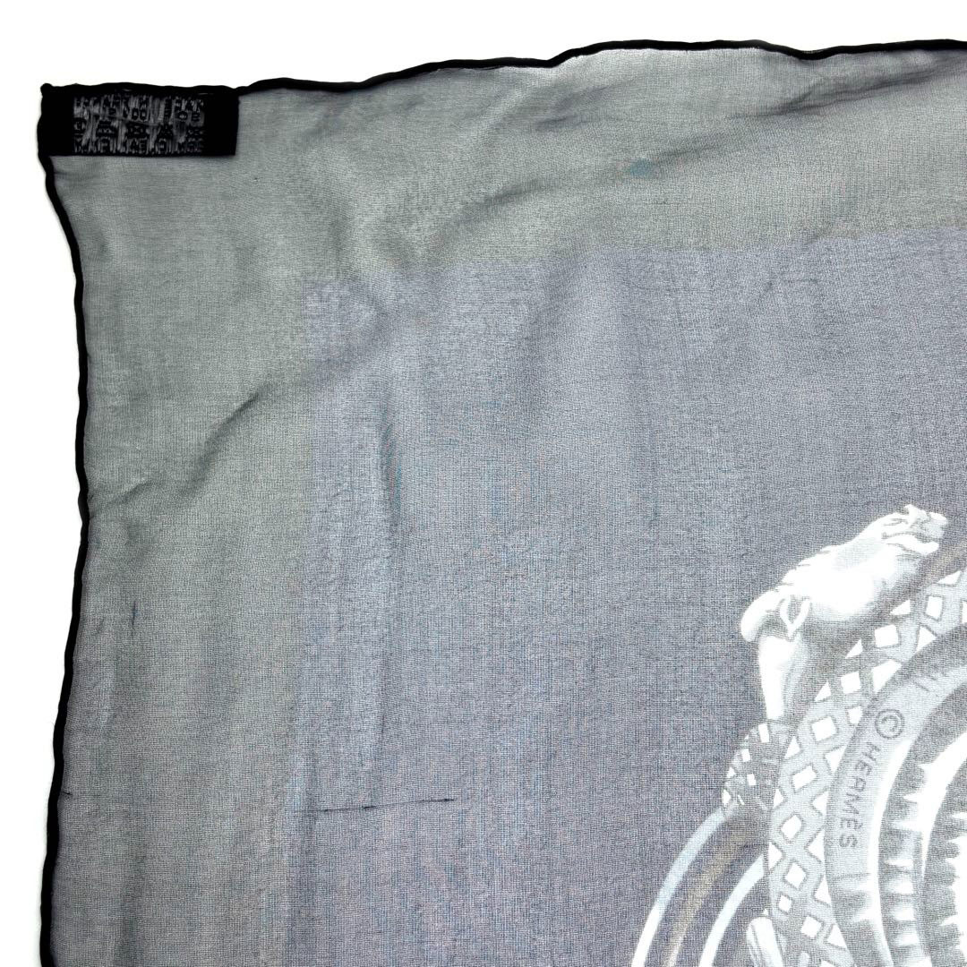 HERMES エルメス シフォンスカーフ カレジェアン シルクモスリン