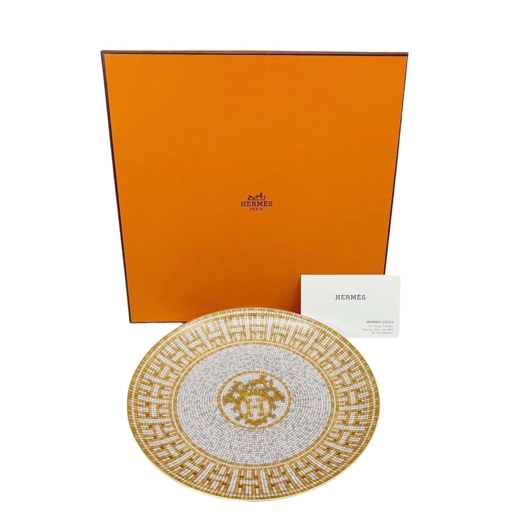 HERMES エルメス モザイク24 ヴァンキャトル デザートプレート 21cm