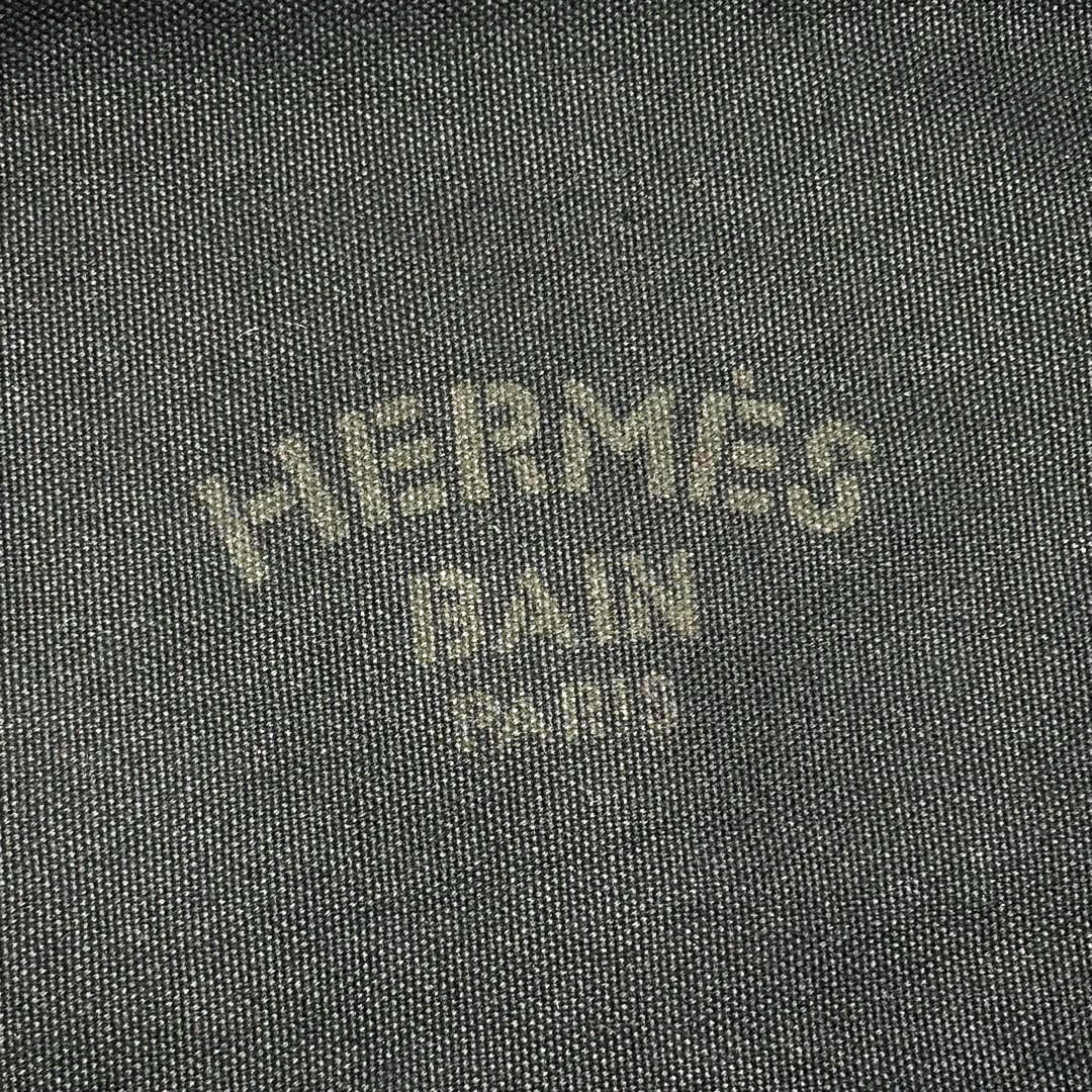 HERMES エルメス トートバッグ パニエドプラージュPM トワルシェブロン ブラック