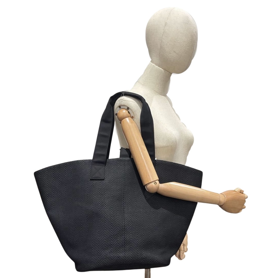 HERMES エルメス トートバッグ パニエドプラージュPM トワルシェブロン