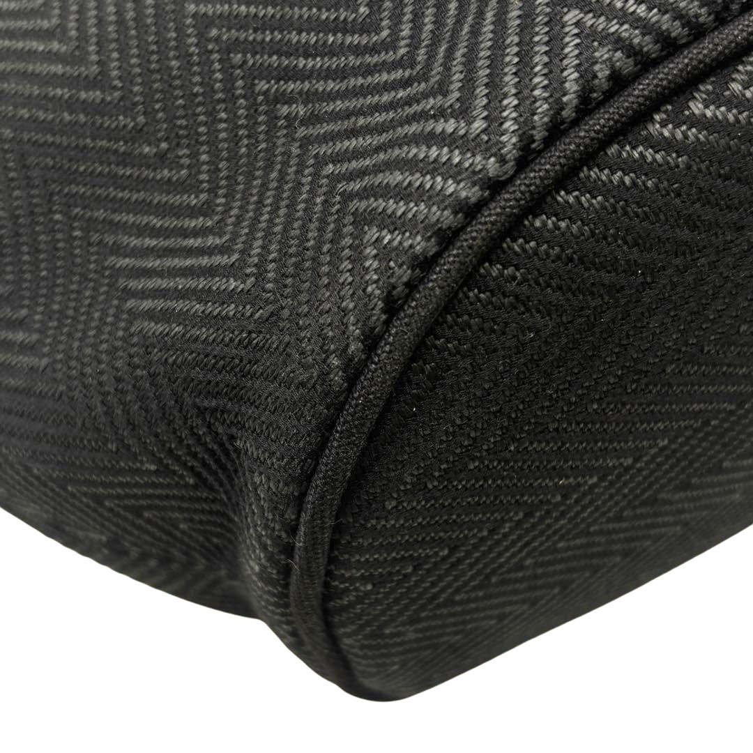 HERMES エルメス トートバッグ パニエドプラージュPM トワルシェブロン ブラック