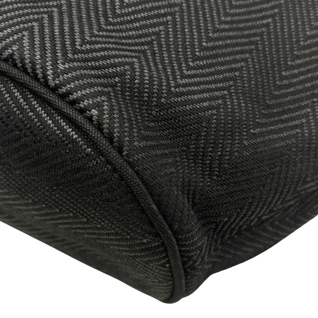 HERMES エルメス トートバッグ パニエドプラージュPM トワルシェブロン ブラック