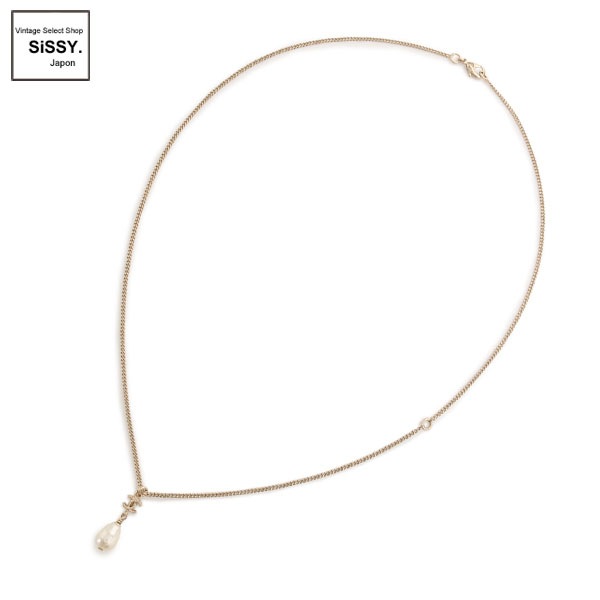 ■シャネル■ ココマーク ネックレス フェイクパール アイボリー ゴールド B12C 【CHANEL】