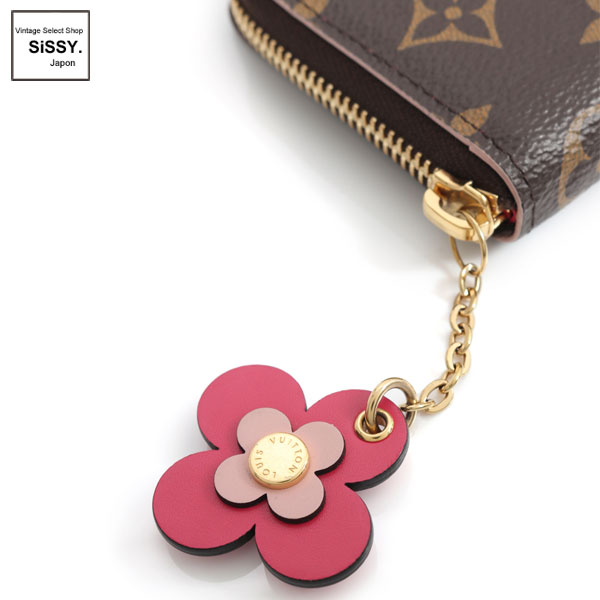 ■ルイ・ヴィトン■ モノグラム ポルトフォイユ クレマンス ラウンドファスナー 長財布 レザー ブラウン ホットピンク M64201 【LOUIS VUITTON】