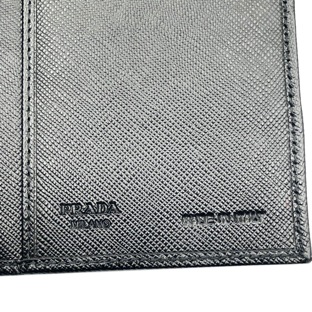 PRADA プラダ 二つ折り長財布 サフィアーノレザー ブラック