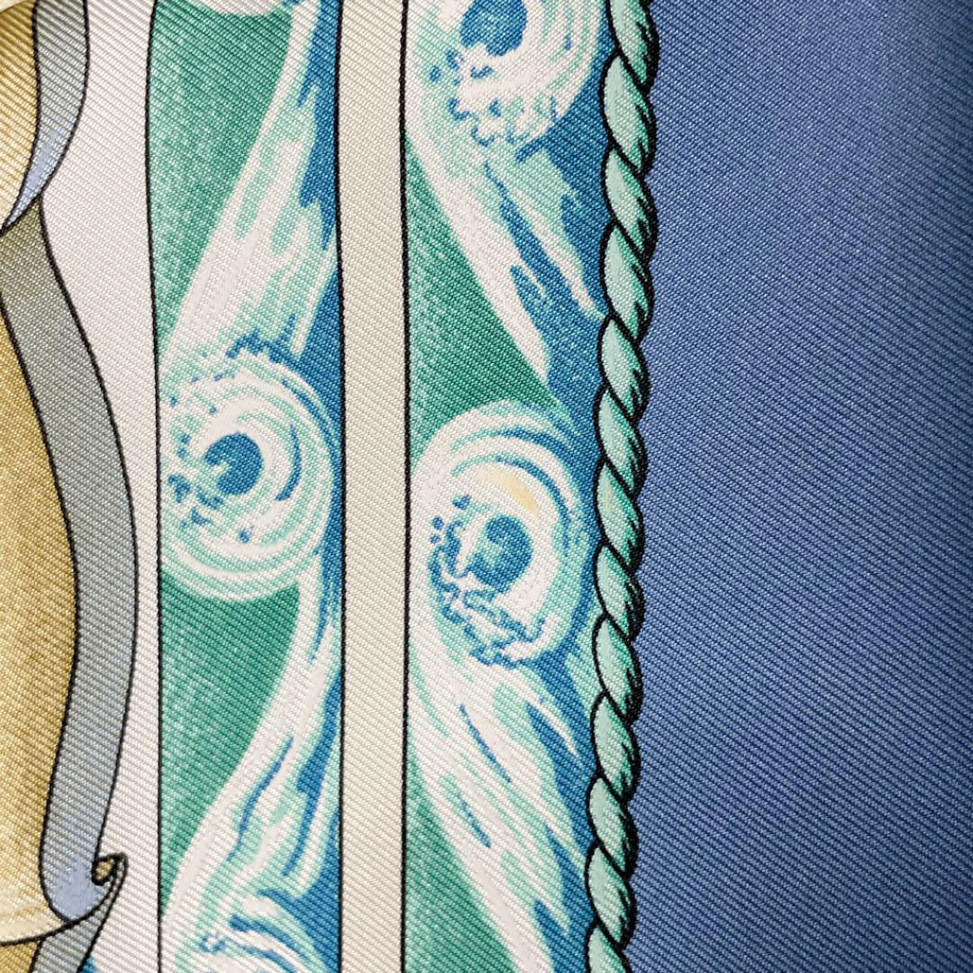 HERMES エルメス スカーフ カレ90 『VIVE LE VENT （風よ吹け）』 帆船