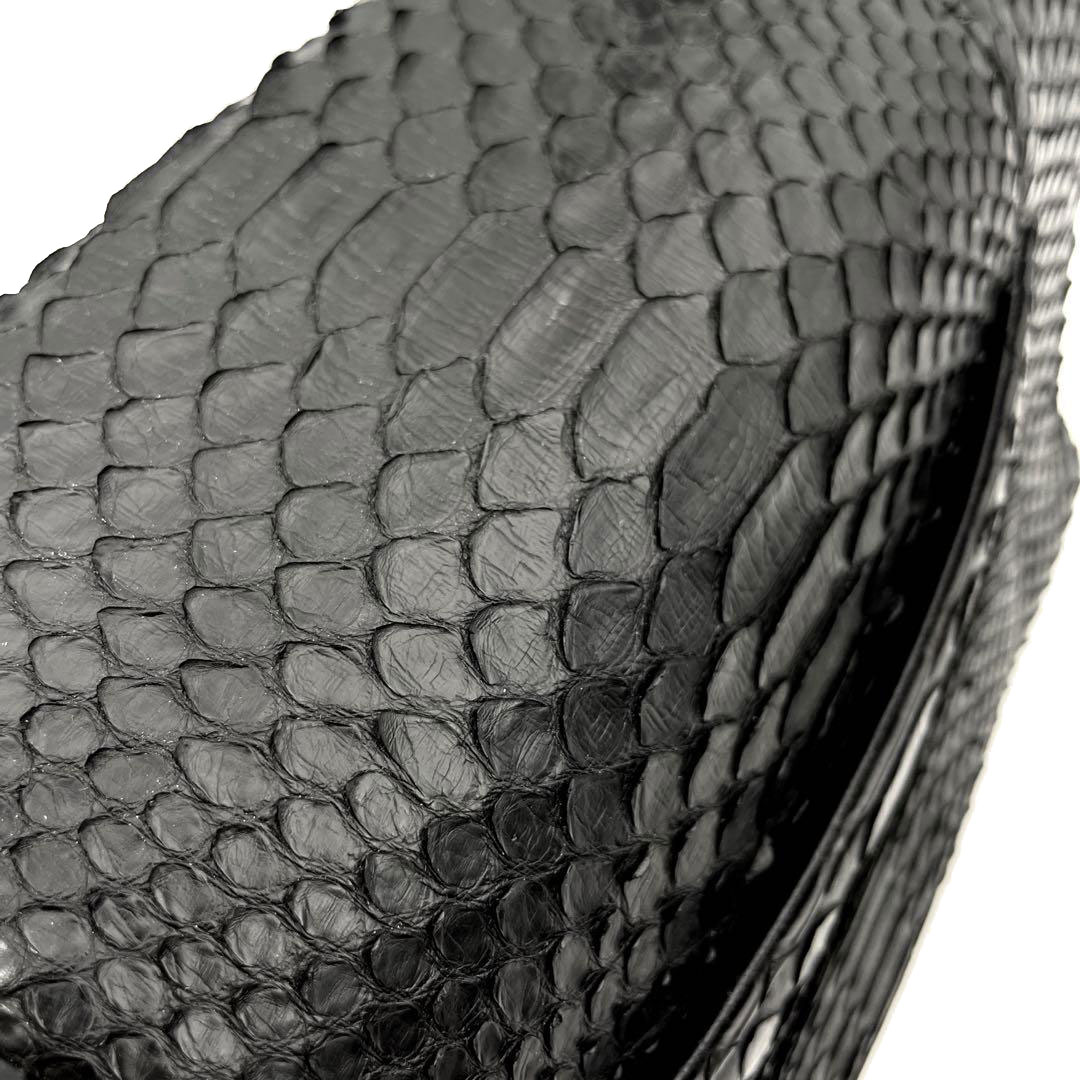 CHANEL シャネル ココハンドル 2WAYハンドバッグ パイソン ブラック いぶしシルバー金具 23番台