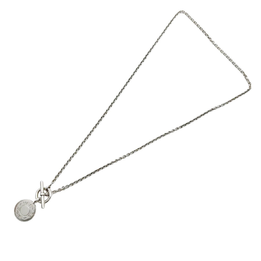 HERMES エルメス ヴィンテージ ネックレス ペンダント アミュレット H エクスリブリス クルードセル セリエ Ag925 シルバー