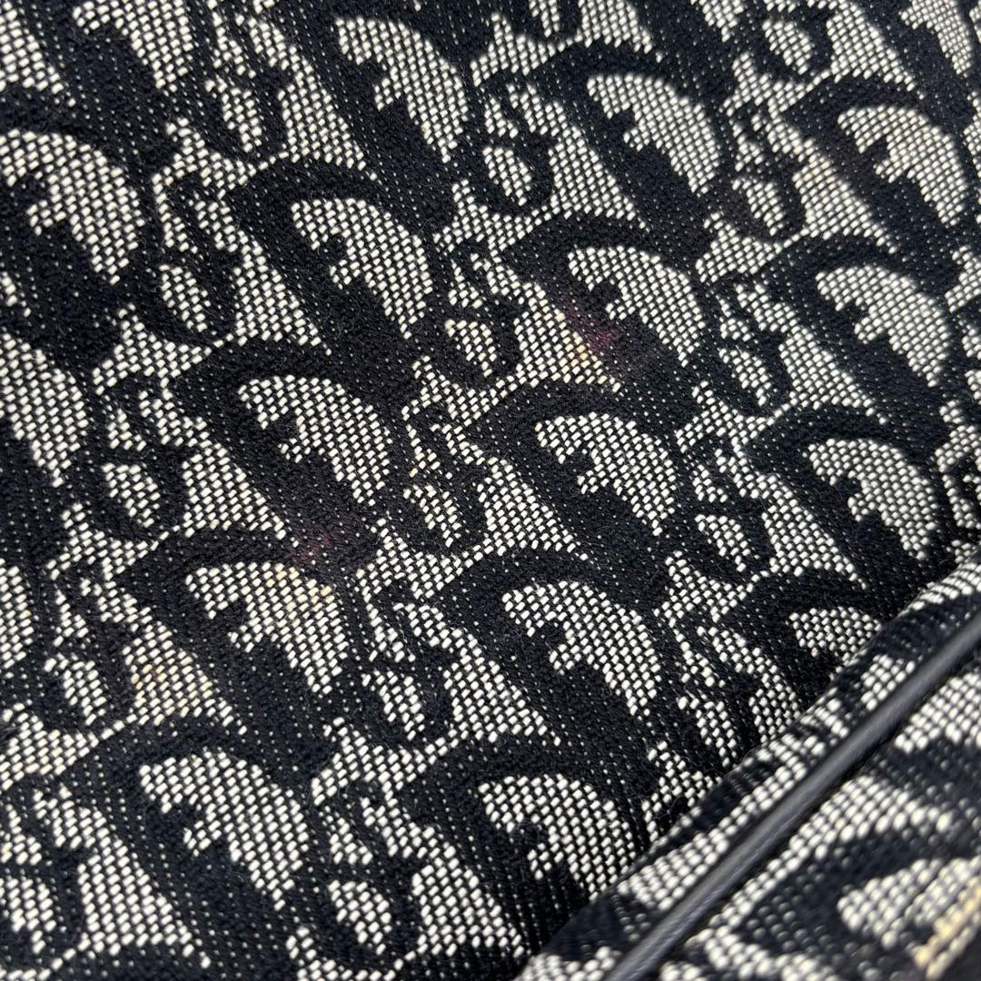 Christian Dior クリスチャンディオール トロッター ショルダーバッグ キャンバス/レザー ブラック/グレー SL044036