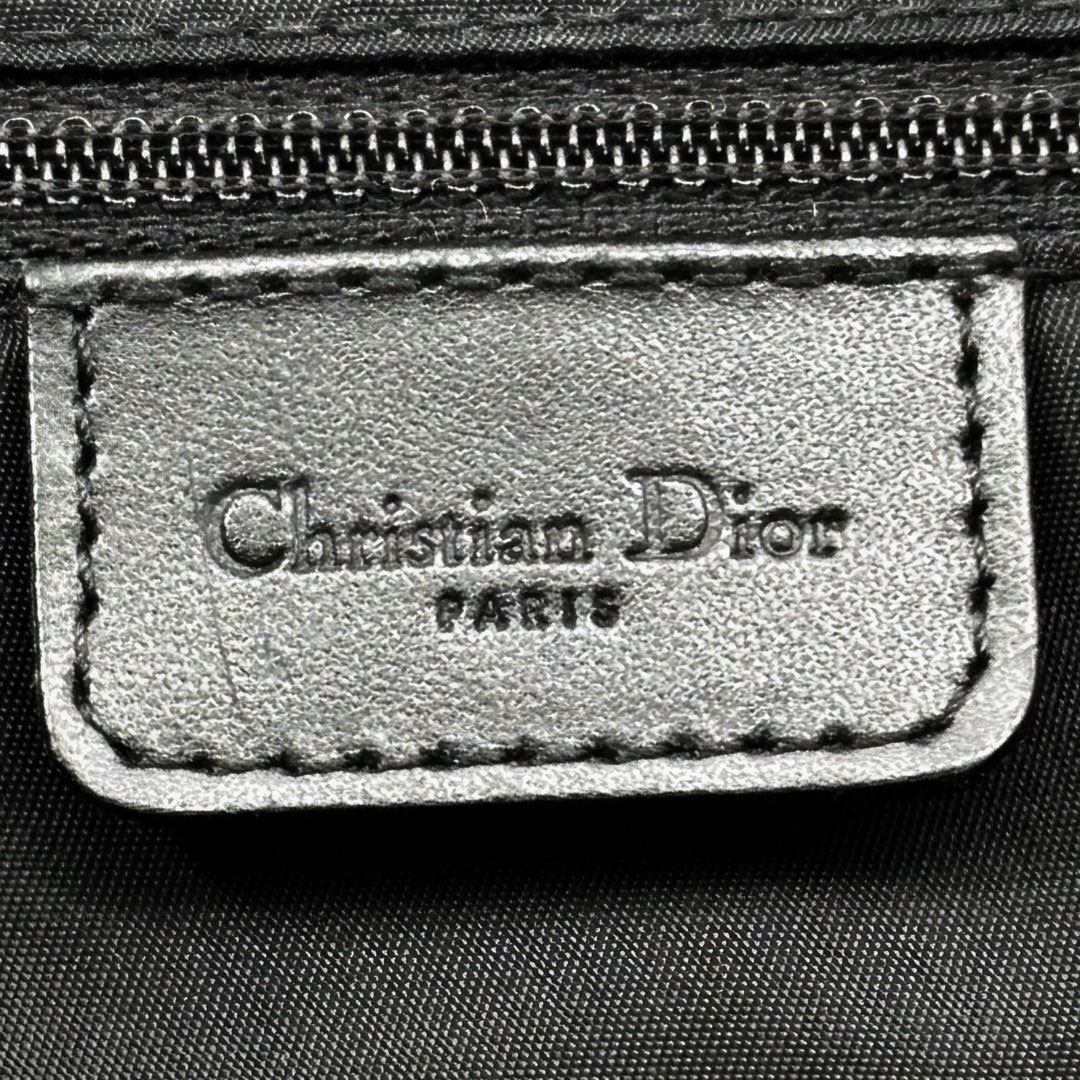 Christian Dior クリスチャンディオール トロッター ショルダーバッグ キャンバス/レザー ブラック/グレー SL044036