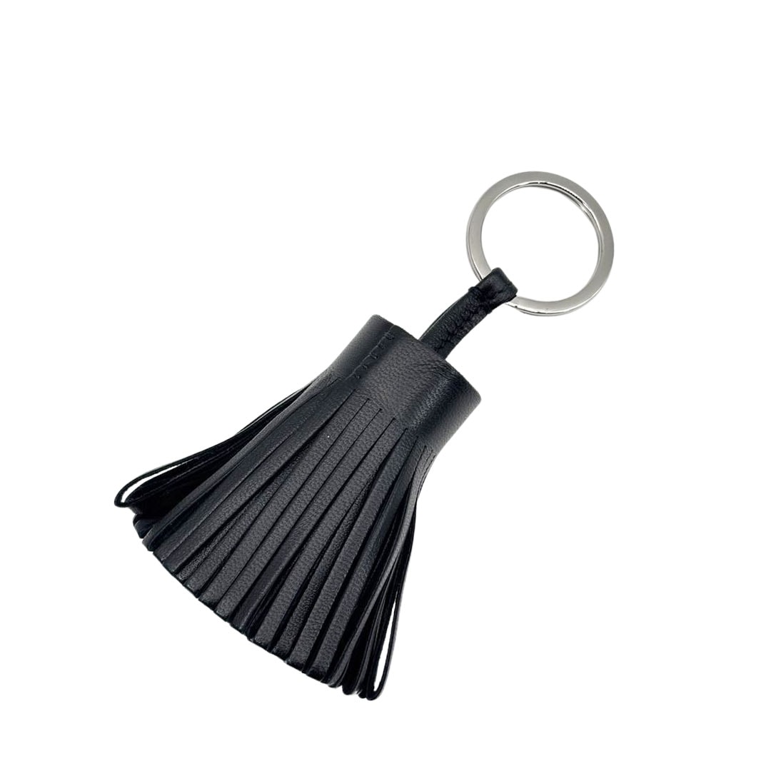 HERMES エルメス カルメン キーホルダー キーリング バッグチャーム アニューミロ(ラムスキン) ノワール(ブラック) W刻印