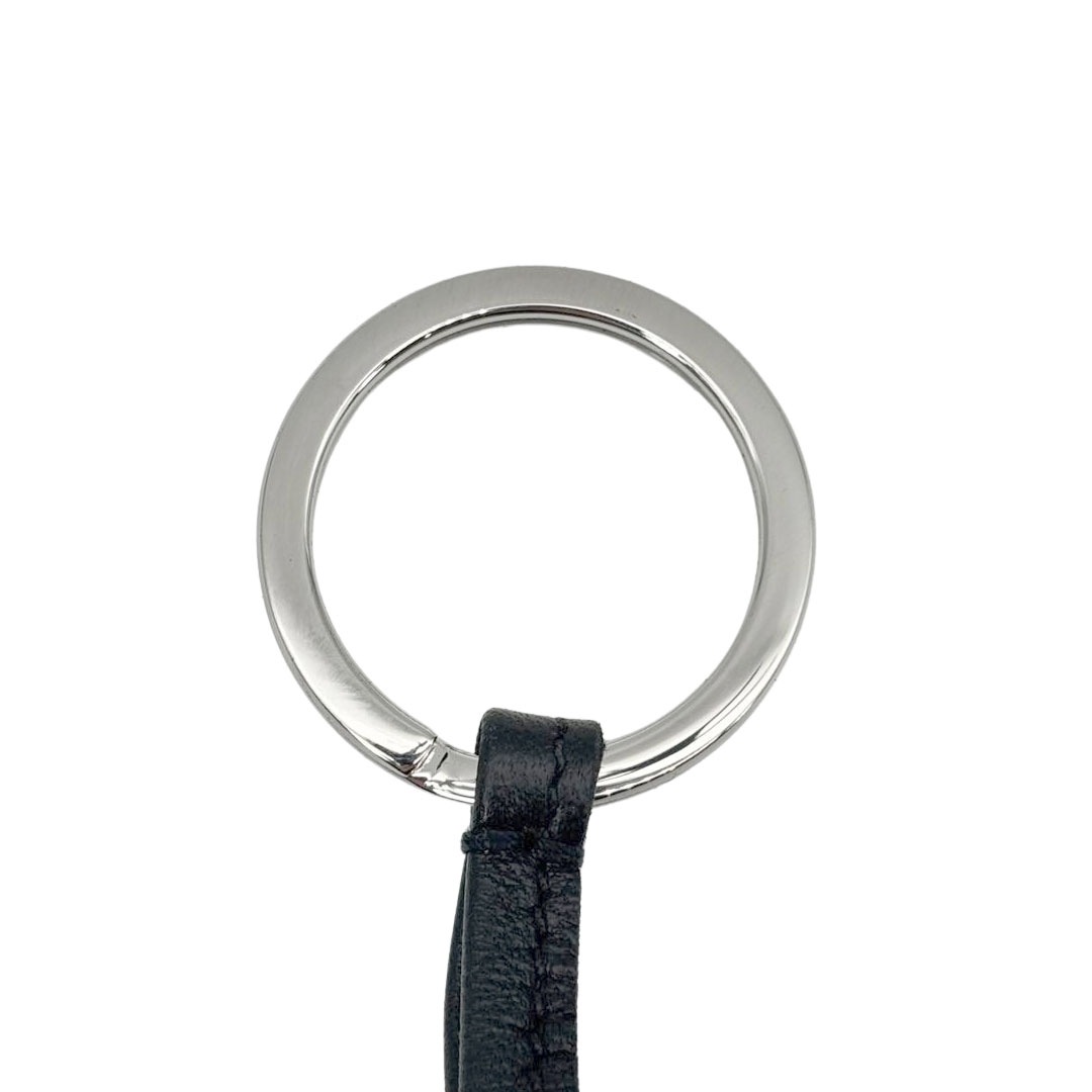 HERMES エルメス カルメン キーホルダー キーリング バッグチャーム アニューミロ(ラムスキン) ノワール(ブラック) W刻印