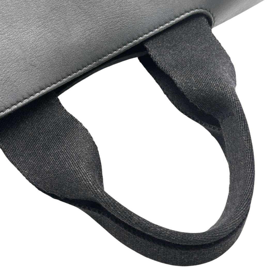 HERMES エルメス ハンドバッグ ヴァルパライソPM トワルシェブロン/レザー ブラック