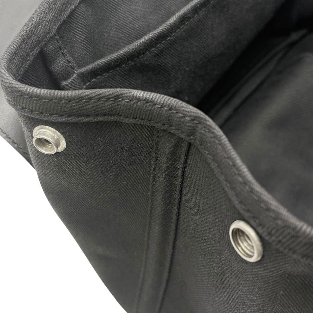 HERMES エルメス ハンドバッグ ヴァルパライソPM トワルシェブロン/レザー ブラック