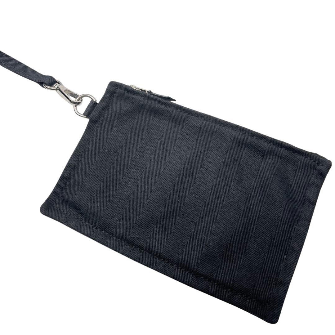 HERMES エルメス ハンドバッグ ヴァルパライソPM トワルシェブロン/レザー ブラック